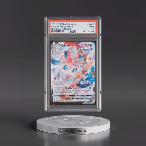 2022 Pokémon Sword & Shield Brilliant Stars #TG15 Sylveon Vmax - Full Art (PSA 9 MINT)