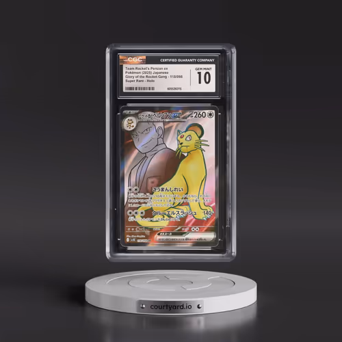 2025 Pokémon SV10-Glory of Team Rocket #118 Team Rocket's Persian EX - Holo Super Rare (CGC 10 GEM M