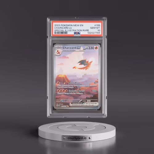 2023 Pokémon Mew EN-151 #199 Charizard EX - Holo Special Illustration Rare (PSA 10 GEM MINT)