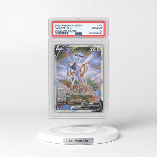 2022 Pokémon Sword & Shield Brilliant Stars #166 Arceus V - Holo Full Art (PSA 10 GEM MINT)