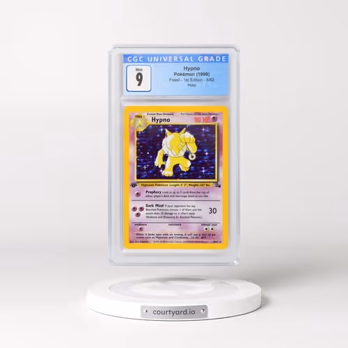 1999 Fossil #8/62 Hypno - 1st Edition Holo (CGC 9 MINT)