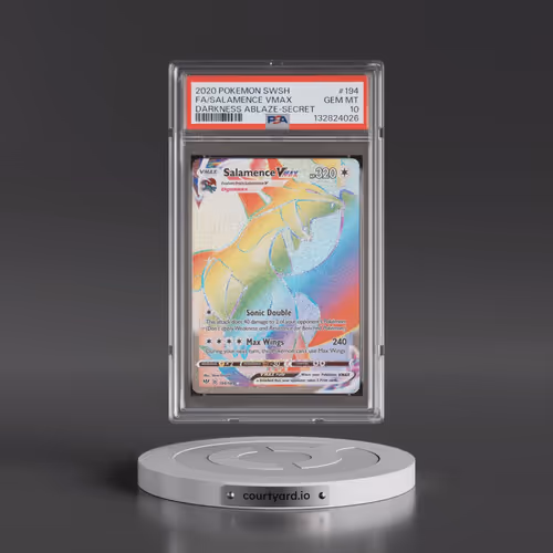 2020 Pokémon Sword & Shield Darkness Ablaze #194 Salamence Vmax - Full Art Secret (PSA 10 GEM MINT)