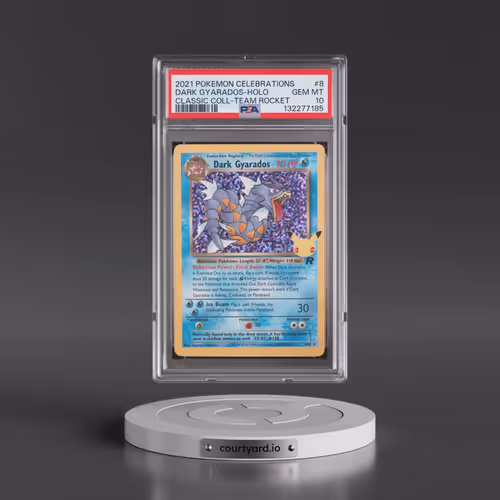 2021 Pokémon Celebrations Classic Collection #8 Dark Gyarados - Holo (PSA 10 GEM MINT)