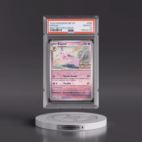 2023 Pokémon Obf EN-Obsidian Flames #086 Espeon - Best Buy Exclusive (PSA 10 GEM MINT)