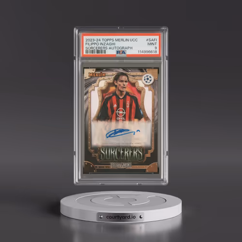 2023-24 Topps Merlin UEFA Club Competitions Sorcerers Autographs #SAFI Filippo Inzaghi (PSA 9 MINT)
