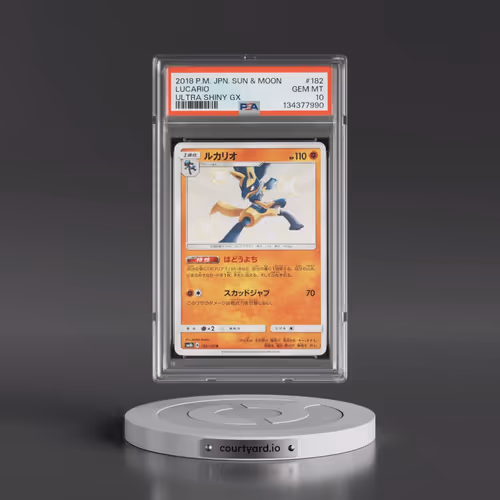 2018 Pokémon Sun & Moon Ultra Shiny GX #182 Lucario (PSA 10 GEM MINT)