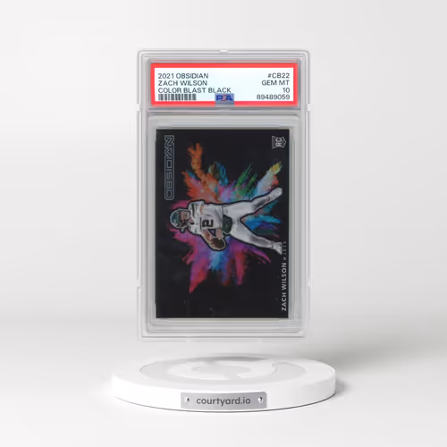 2021 Panini Obsidian Color Blast Black #CB22 Zach Wilson (PSA 10 GEM MINT)