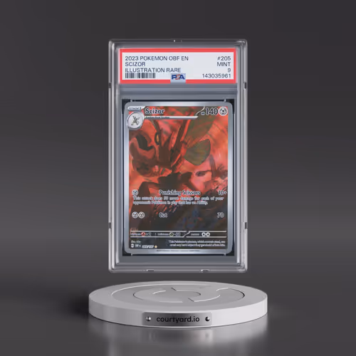 2023 Pokémon Obf EN-Obsidian Flames #205 Scizor - Illustration Rare (PSA 9 MINT)
