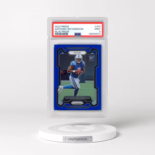 2023 Panini Prizm #343 Anthony Richardson - Blue Prizm (PSA 9 MINT)