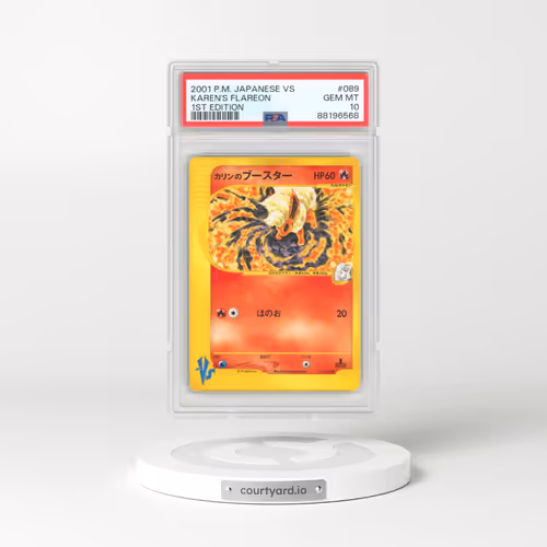 2001 Pokémon VS #089 Karen's Flareon - 1st Edition (PSA 10 GEM MINT)