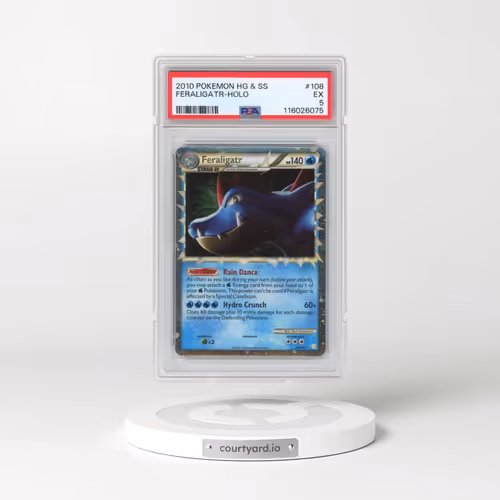 2010 Pokémon Heartgold & Soulsilver #108 Feraligatr - Holo (PSA 5 EX)