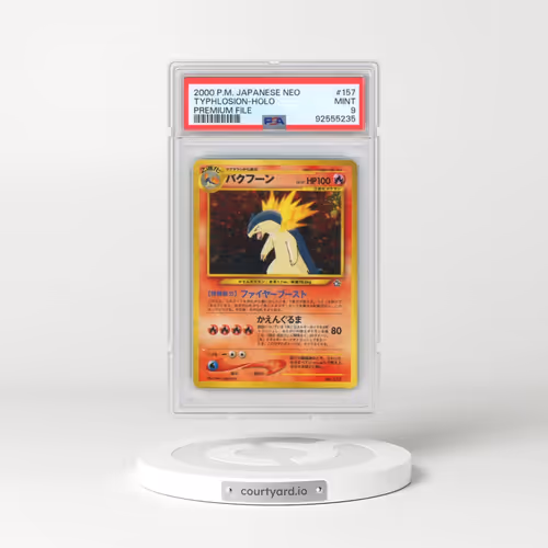2000 Pokémon Neo #157 Typhlosion - Holo Premium File (PSA 9 MINT)