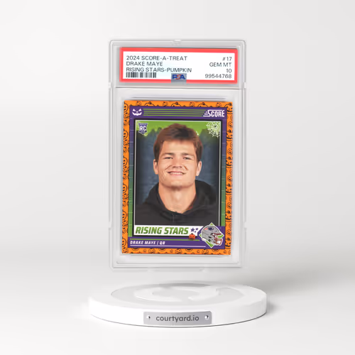 2024 Panini Score-A-Treat Rising Stars #17 Drake Maye - Pumpkin (PSA 10 GEM MINT)
