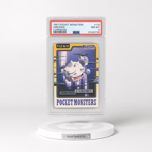 1997 Japanese Bandai Carddass #110 Weezing (PSA 8 NM-MT)