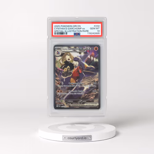 2025 Pokémon Dri EN-Destined Rivals #232 Cynthia's Garchomp EX - Holo Special Illustration Rare (PSA