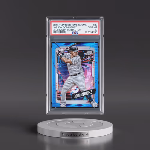 2024 Topps Chrome Cosmic #89 Jasson Dominguez - Blue Moon Refractor (PSA 10 GEM MINT)