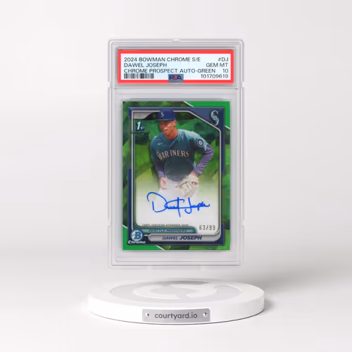 2024 Bowman Chrome Sapphire Edition Prospects Autographs #DJ Dawel Joseph - Green (PSA 10 GEM MINT)
