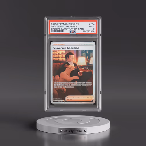 2023 Pokémon Mew EN-151 #204 Giovanni's Charisma - Special Illustration Rare (PSA 9 MINT)
