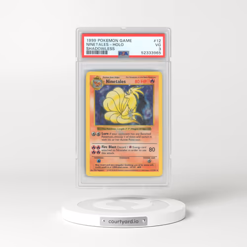 1999 Pokémon Game #12 Ninetales - Holo Shadowless (PSA 3 VG)