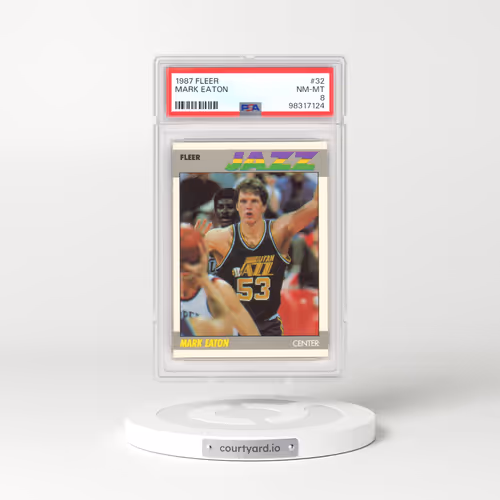 1987 Fleer #32 Mark Eaton (PSA 8 NM-MT)