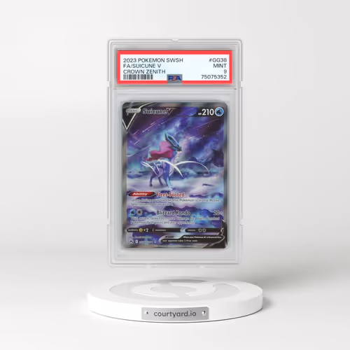 2023 Pokémon Sword and Shield Crown Zenith #GG38 Suicune V - Holo Full Art (PSA 9 MINT)