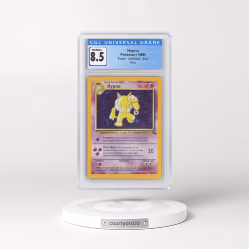 1999 Fossil #8/62 Hypno - Galaxy Star Holo (CGC 8.5 NM-MT+)