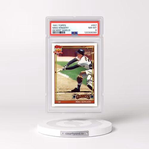 1991 Topps Desert Shield #657 Mike Kingery (PSA 8 NM-MT)