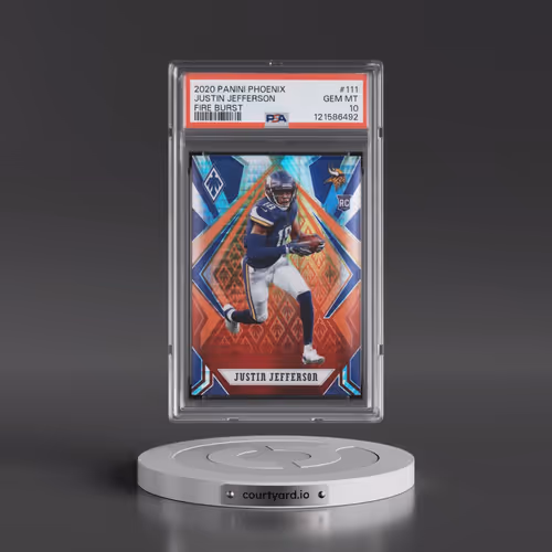 2020 Panini Phoenix #111 Justin Jefferson - Fire Burst (PSA 10 GEM MINT)