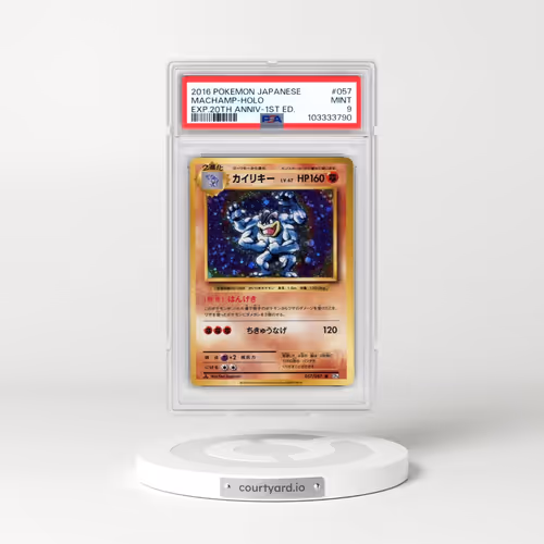 2016 Pokémon Expansion 20th Anniversary #057 Machamp - 1st Edition Holo (PSA 9 MINT)