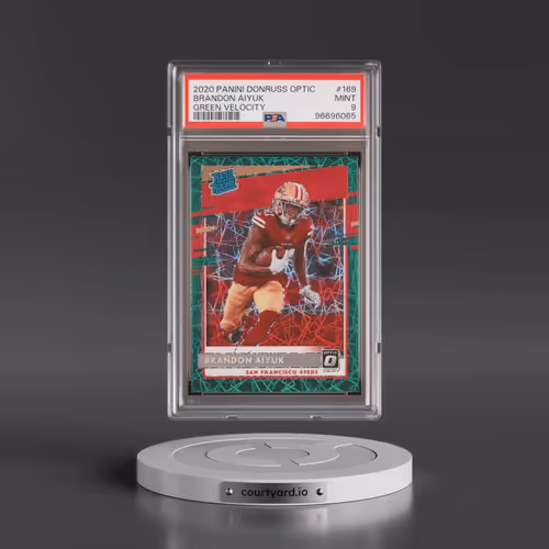 2020 Panini Donruss Optic #169 Brandon Aiyuk - Green Velocity (PSA 9 MINT)