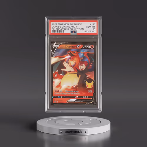 2021 Pokémon Swsh Black Star Promo #133 Lance's Charizard V - Holo Celebrations Collection (PSA 10 G