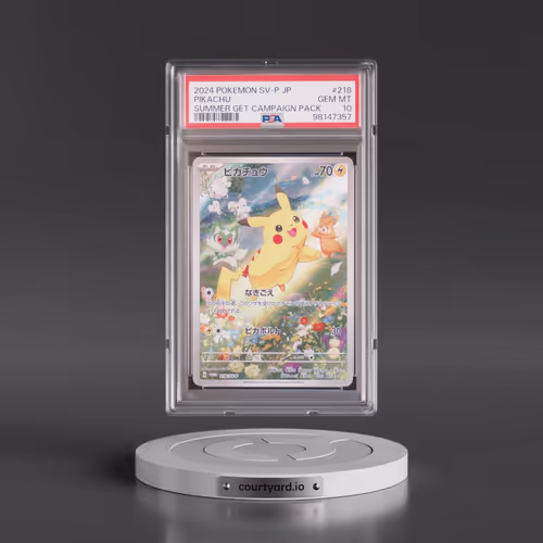 2024 Pokémon SV-P Promo #218 Pikachu - Summer of Pokeca Is Here! Promo Card Get Campaign Pack (PSA 1