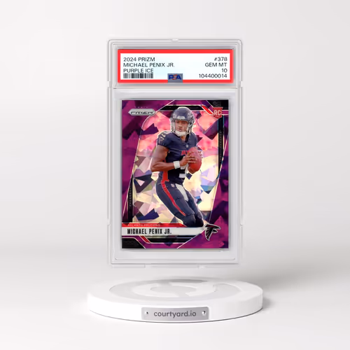 2024 Panini Prizm #378 Michael Penix Jr. - Purple Ice (PSA 10 GEM MINT)