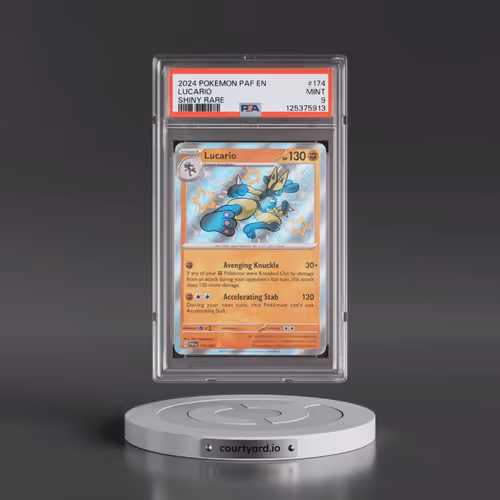 2024 Pokémon Paf EN-Paldean Fates #174 Lucario - Shiny Rare (PSA 9 MINT)