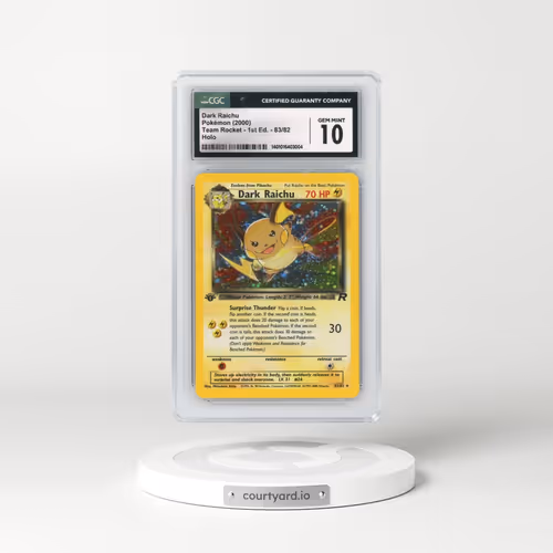 2000 Team Rocket #83/82 Dark Raichu - 1st Edition Holo (CGC 10 GEM MINT)
