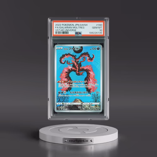 2022 Pokémon Sword & Shield Vstar Universe #190 Galarian Moltres - Full Art (PSA 10 GEM MINT)