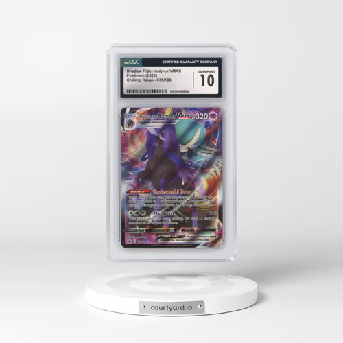 2021 Chilling Reign #075/198 Shadow Rider Calyrex VMAX - Holo (CGC 10 GEM MINT)