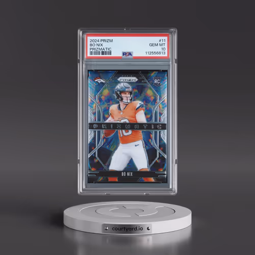 2024 Panini Prizm Prizmatic #11 Bo Nix (PSA 10 GEM MINT)
