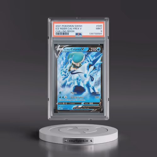 2021 Pokémon Sword & Shield Chilling Reign #045 Ice Rider Calyrex V - Holo (PSA 9 MINT)