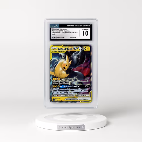 2019 Tag Team GX: Tag All Stars #041/173 Pikachu & Zekrom GX - Holo (CGC 10 GEM MINT)