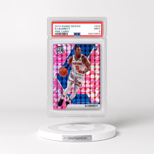 2019 Panini Mosaic #229 RJ Barrett - Pink Camo (PSA 9 MINT)