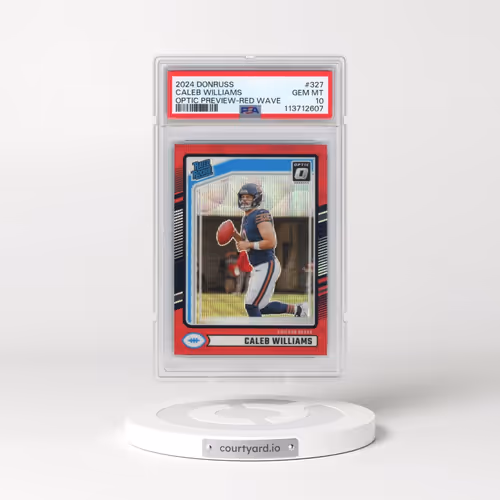2024 Panini Donruss #327 Caleb Williams - Optic Preview-Red Wave (PSA 10 GEM MINT)