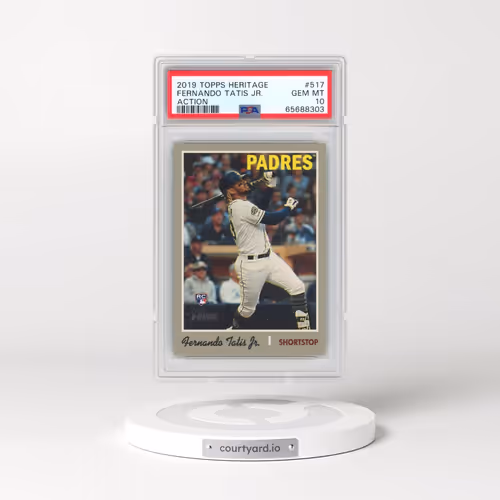 2019 Topps Heritage #517 Fernando Tatis Jr. - Action (PSA 10 GEM MINT)