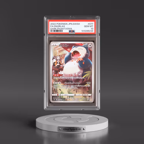 2022 Pokémon Sword & Shield Dark Phantasma #077 Snorlax - Full Art (PSA 10 GEM MINT)