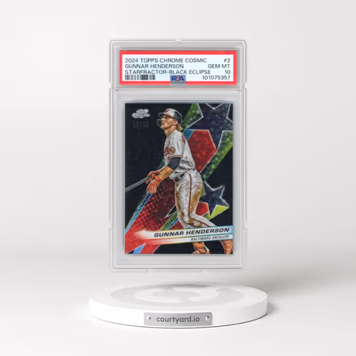 2024 Topps Chrome Cosmic Starfractor #2 Gunnar Henderson - Black Eclipse (PSA 10 GEM MINT)