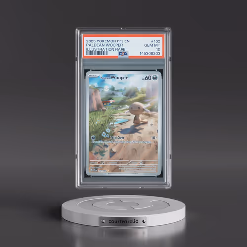 2025 Pokémon Pfl EN-Phantasmal Flames #102 Paldean Wooper - Illustration Rare (PSA 10 GEM MINT)