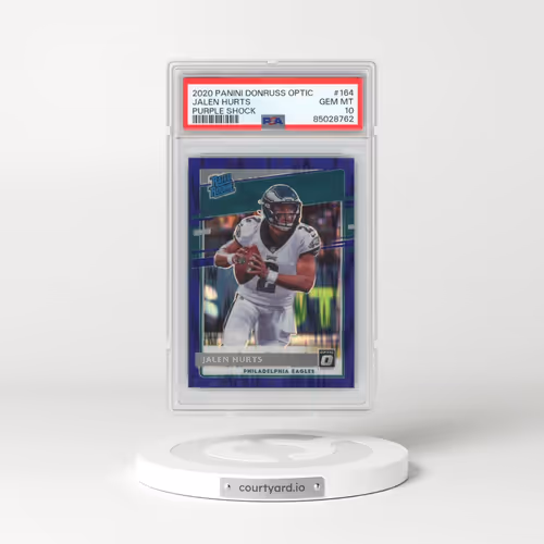 2020 Panini Donruss Optic #164 Jalen Hurts - Purple Shock (PSA 10 GEM MINT)