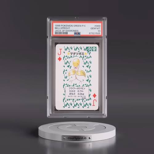 1996 Pokémon Green Version Playing Cards #069 Bellsprout - Jack of Diamonds (PSA 10 GEM MINT)