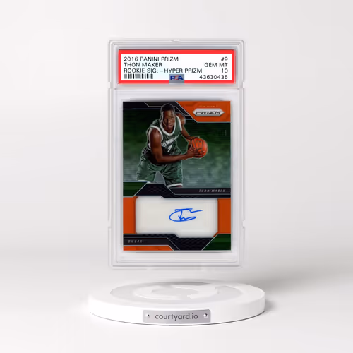 2016 Panini Prizm Rookie Signatures #9 Thon Maker - Hyper Prizm (PSA 10 GEM MINT)