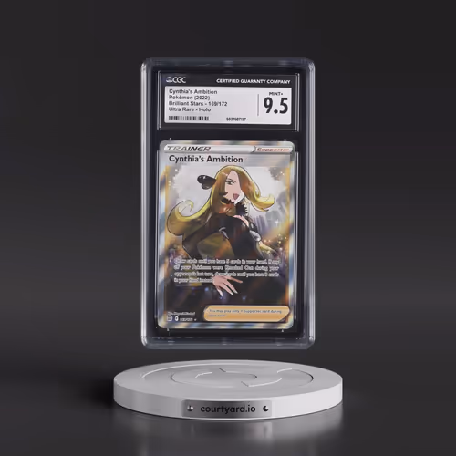 2022 Brilliant Stars #169/172 Cynthia's Ambition - Ultra Rare Holo (CGC 9.5 MINT+)